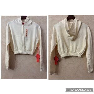 💕**Small Flaw see Pictures Awesome Concept  Zipped Hoodie(Chest 40”Length 15”)